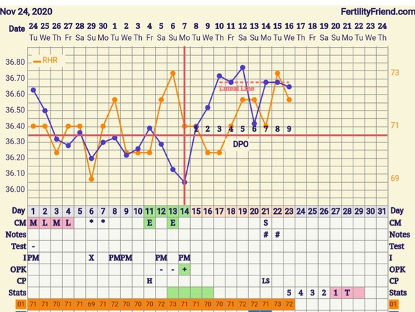Tracking your cycle and possible BFP using RHR - part 4
