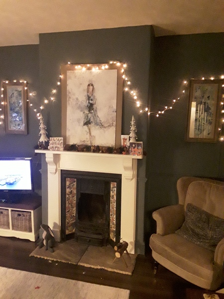 If you've got a fireplace, what's above it?