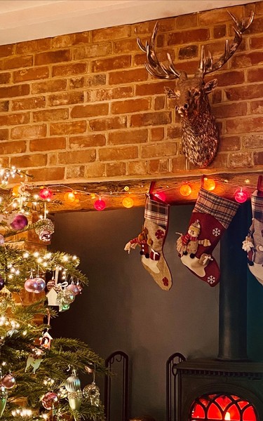 If you've got a fireplace, what's above it?