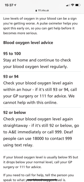 Oximeter - when to worry?