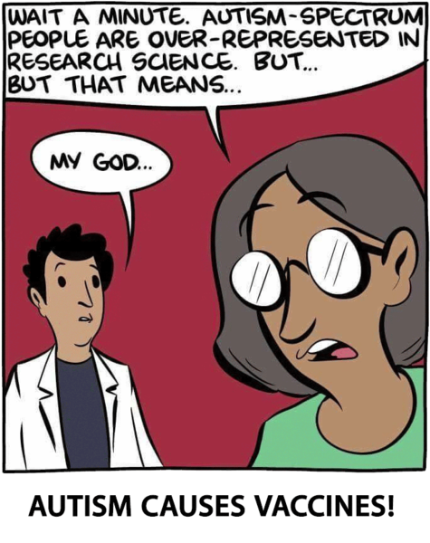 To wonder why the f* people still think vaccines cause autism?