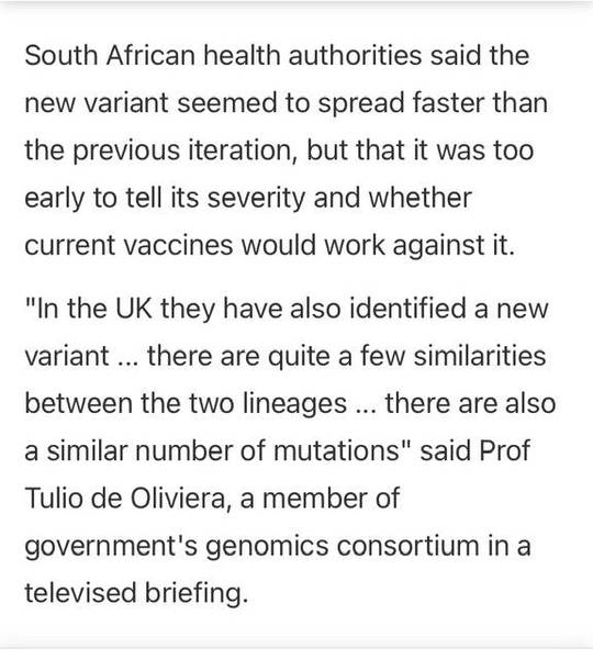 New strain in South Africa should we be worried?