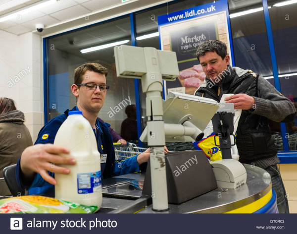 Horrible woman in supermarket