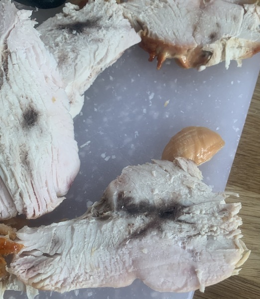Black marks on turkey