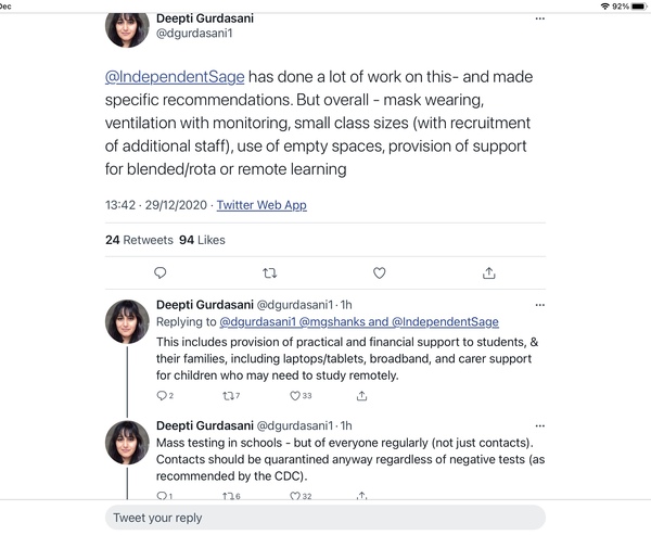 Twitter thread by U.K. epidemiologist at QMUL.