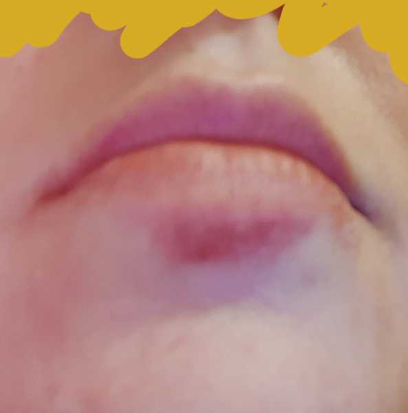 Under my lips it is sore