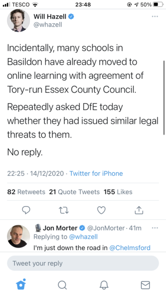 Govt attempting to force schools to remain open with court order, against advice of PHE