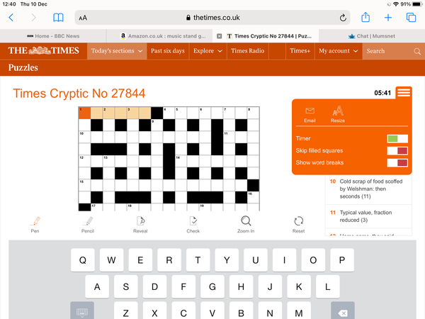 Does anyone do the Times cryptic crossword via the website not the app?
