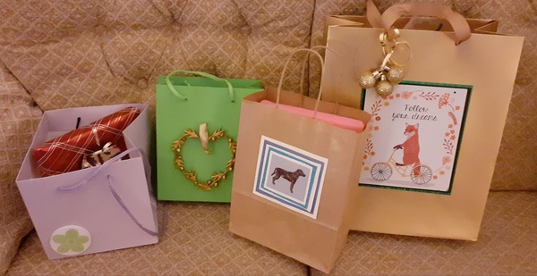 Reusing gift bags