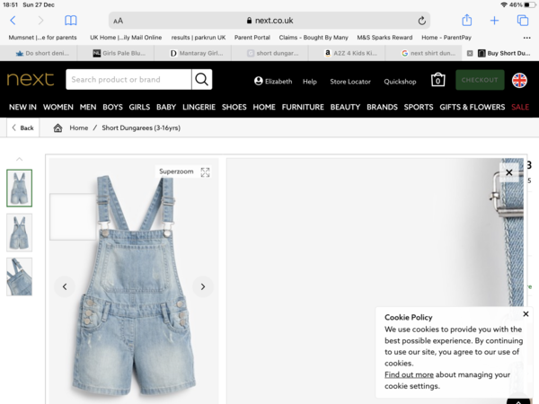 Do short denim dungarees exist for 14 year olds?