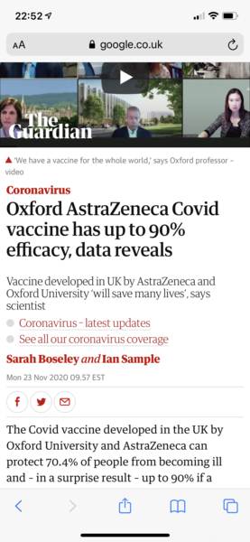 Oxford vaccine - when?
