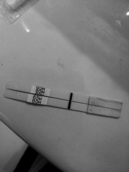 Hubby says there is a faint line?