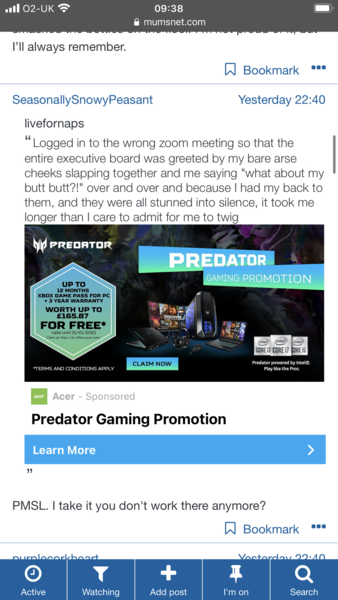 Ads within user posts