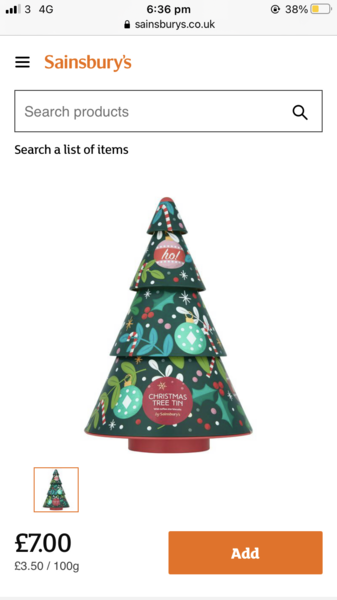 Last-minute Christmas help - Chocolate boxes/tins??