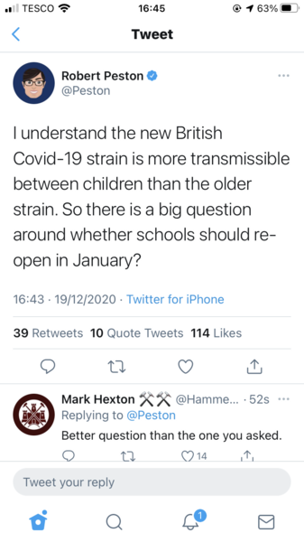 No longer a national priority to keep schools open