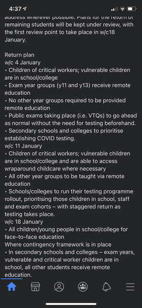 Will key worker kids be able to go to secondary school next week or is it shut for all from the 4th?