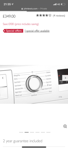 To want a washing machine that does a wash in under 3  bloody hours