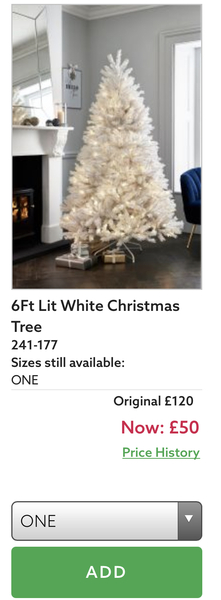 Reduced Christmas decorations