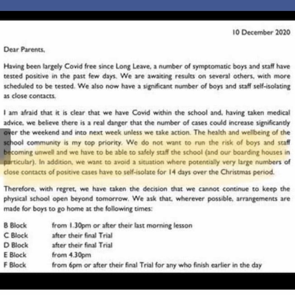 State schools must stay open but private schools can close early