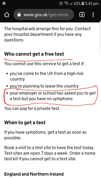 argument.  who's right. Covid tests