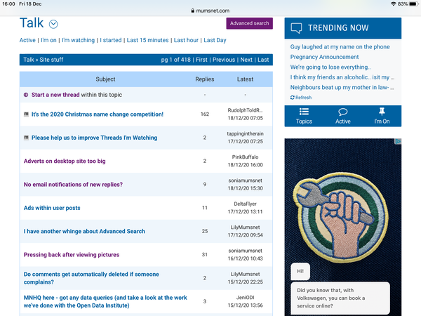 Adverts on desktop site too big