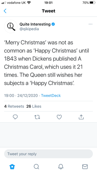 To say  it’s Merry Christmas not Happy Christmas?