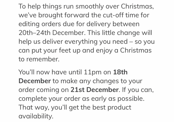 Ocado tips, hacks, Toblerone and Christmas