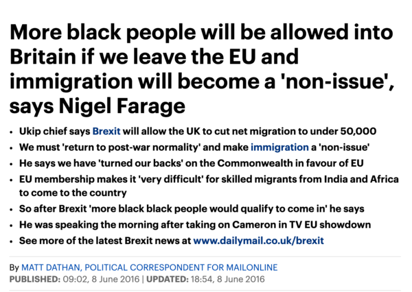 To want to know a benefit of brexit?