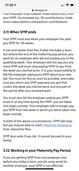 SMP paid in lieu, can I seek employment?