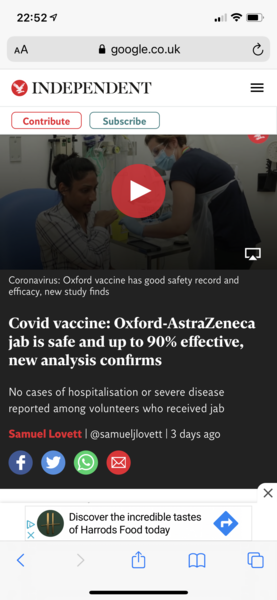 Oxford vaccine - when?