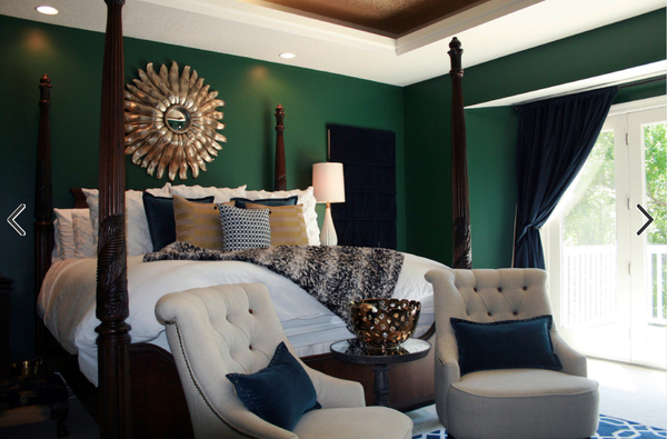 To paint a bedroom emerald green or not?
