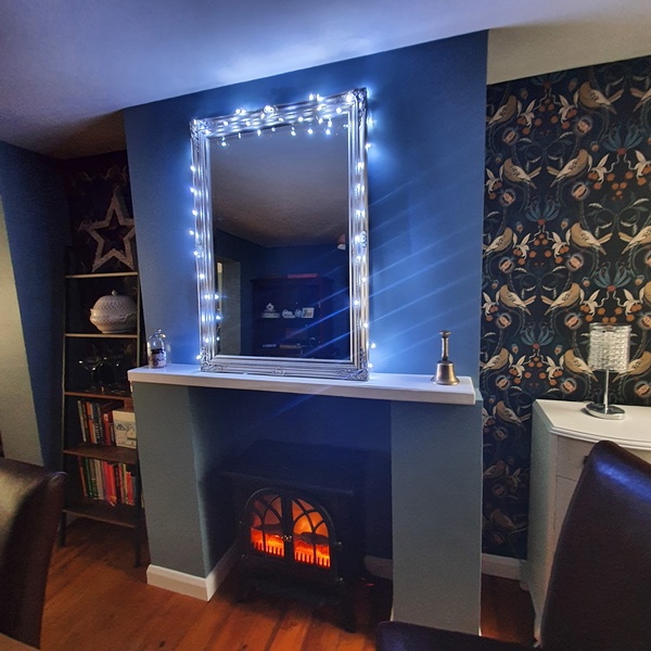 If you've got a fireplace, what's above it?