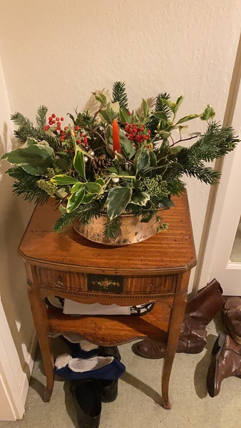 Decorating with real greenery.
