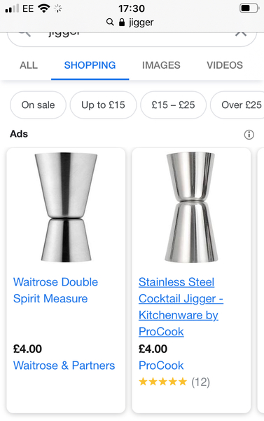 Do any of the supermarkets sell shot measures?