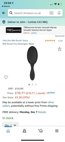 Detangling brush for thick curly hair that isn't girly?