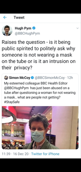 to think Hugh Pym at the BBC is rude and invasive?