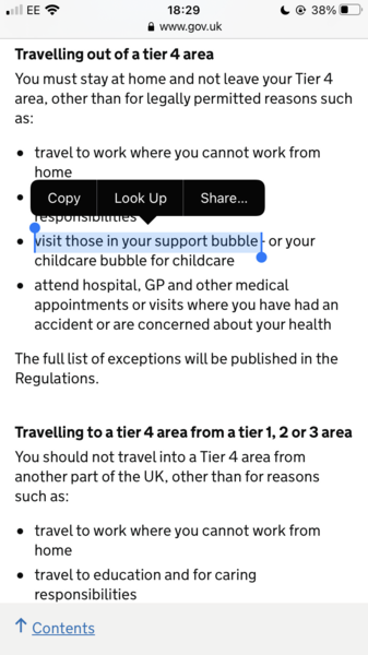 Tier 4 - can I form a support bubble and go stay with my parents?