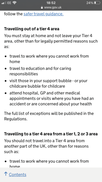 Tier 4 - can I form a support bubble and go stay with my parents?