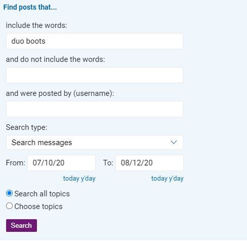 Can't Advanced Search