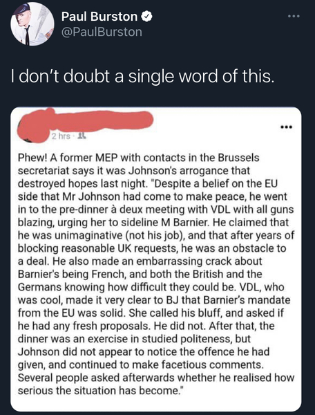 Westminstenders: Off he pops to Brussels