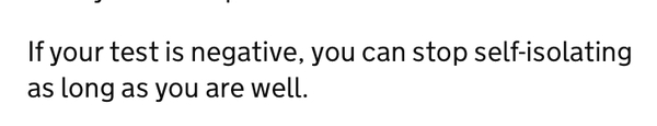 School now saying you need to keep isolating if a test comes back negative?