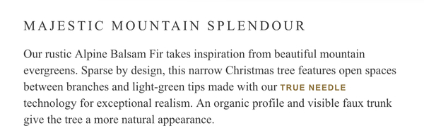 Balsam Hill tree - Rubbish!!