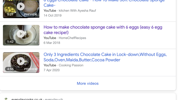 Incomplete cake recipe - what is the missing amount likely to be?