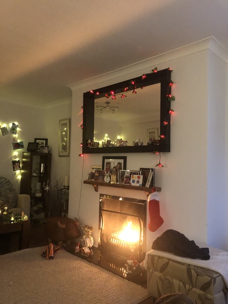 If you've got a fireplace, what's above it?