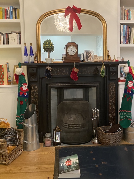 If you've got a fireplace, what's above it?