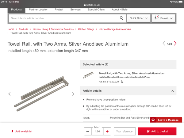 New kitchen - where do tea towels go?!