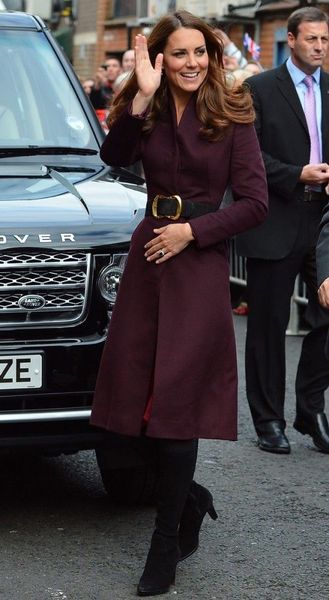 Royal style - how we love Kate in a red coat