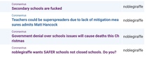 We're having 2-3 teachers a day catching CV19 DFE You're not keeping us safe