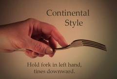 To think it doesn’t really matter how I hold my cutlery.