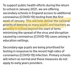 No longer a national priority to keep schools open